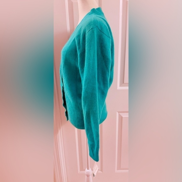 NWT The Committee Cardigan light green lambs wool angora Blend size L - Picture 3 of 7